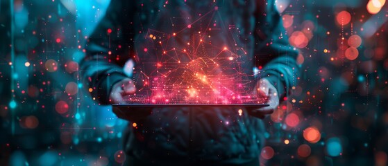 Poster - Person Holding Laptop in Hands