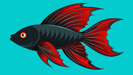 Wall Mural - Stunning Siamese Fighting Fish Vector Enhancing Your Designs with Striking Graphics