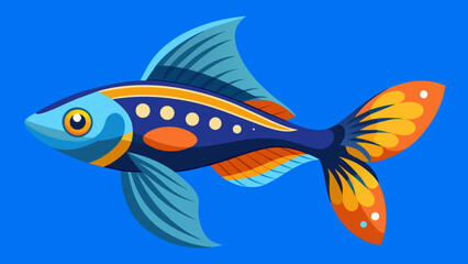 Wall Mural - Discover the Beauty Guppy Fish Vector Art for Your Projects