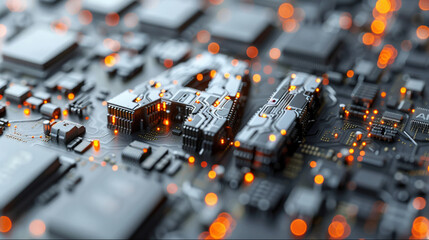 Poster - Close-up presenting artificial intelligence technology 