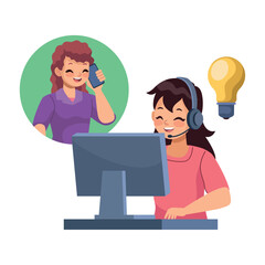 Sticker - customer support operator