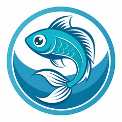 Wall Mural - The Beauty Guppy Fish icon logo Vector Art for Your Projects	