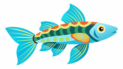 Wall Mural - The Beauty Guppy Fish Vector Art for Your Projects	
