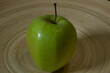 green apple vegetable wooden background