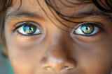Fototapeta  - Close-up of an Indian boy child with beautiful eyes