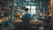 © DigitaArt.Creative - The image depicts a person in a woodworking shop