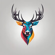 flat vector logo of animal colorful