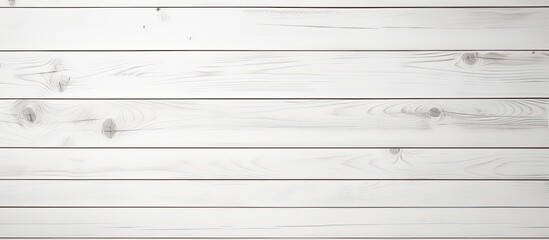 Wall Mural - A closeup of a grey rectangular hardwood siding with parallel patterns, tints, and shades on a white wooden wall, with a blurred background