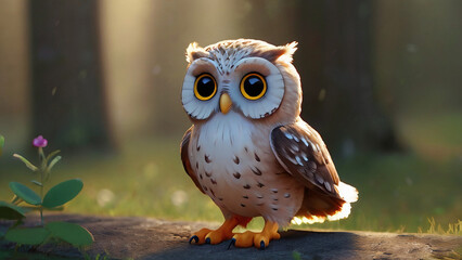 Sticker - Cartoon Owl