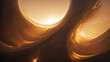 mesmerizing golden light and fluid forms