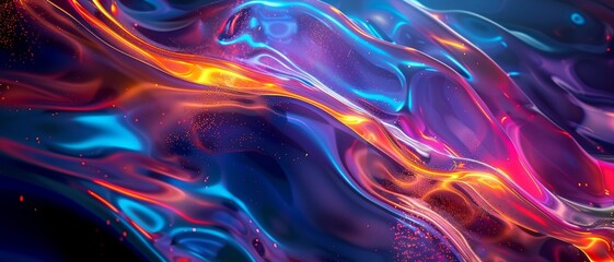 Mesmerizing abstract amoled 3d background. Abstract neon color wave background color rhythm background.