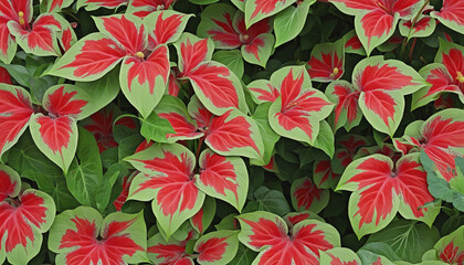 Wall Mural - Caladium leave background 