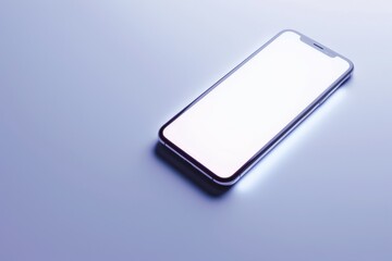 Aufkleber - A modern smartphone with a striking light reflection on a blank screen highlighting contrast and brightness