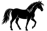 Fototapeta  - morgan horse silhouette vector illustration