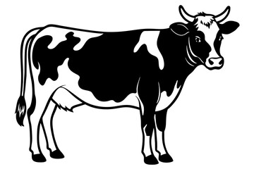 Wall Mural - cow silhouette vector illustration