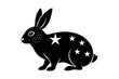 californian rabbit silhouette vector illustration