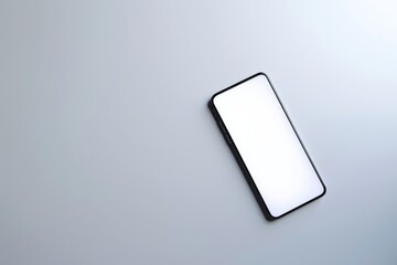 Aufkleber - A contemporary smartphone with a blank screen isolated on a white surface, space for app promotion or interface design