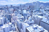 Fototapeta Na sufit - 冬の北海道札幌市、さっぽろテレビ塔から見た南西方向のすすきの中心街の街並み
