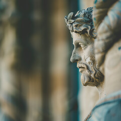 Ancient Statue Profile - Historical Landmark Photography