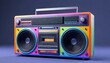 Retro radio cassette player