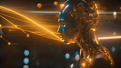 Poster - AI Robotic Background Generative AI