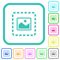 Sticker - Place image vivid colored flat icons