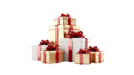 Wall Mural - christmas gifts isolated on a transparent background