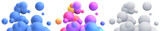 Fototapeta Perspektywa 3d - Set of colorful spheres, 3d render