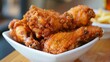 fried chicken wings in batter