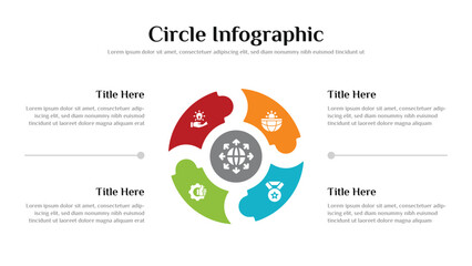 Wall Mural - Circle infographic presentation layout fully editable.