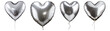 foil party heart balloon png bundle