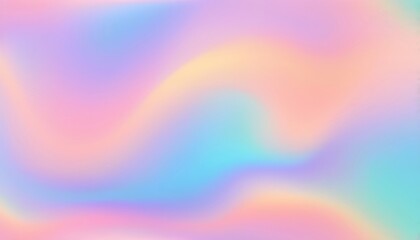 Wall Mural - fluid smooth abstract metallic holographic colored shape background