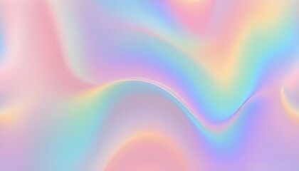 Wall Mural - fluid smooth abstract metallic holographic colored shape background
