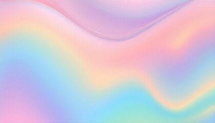 Wall Mural - fluid smooth abstract metallic holographic colored shape background