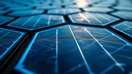 A closeup of two solar battery panels one using traditional silicon technology while the other utilizes newer more efficient perovskite . AI generation.