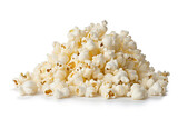 Fototapeta Sport - Pile of popcorn with butter on white background created with Generative AI Technology