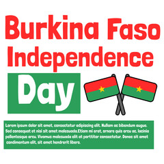 Wall Mural - Burkina Faso Independence Day Social Media Design Vector
