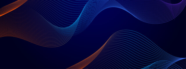 Wall Mural - Green blue and purple violet vector tech line modern abstract background