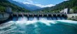 River dam. Generative AI technology.