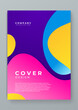 Colorful colourful vector abstract shapes minimalist cover design