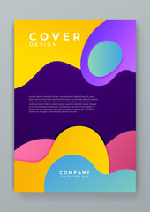 Wall Mural - Colorful colourful vector modern cover design with shapes