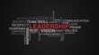 © Mando - Image of leadership word cloud black background