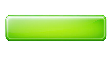 Illustration of blank green web button isolated on transparent background