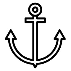 Canvas Print - anchor icon 