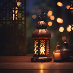 Ramadan Kareem, greeting background with Arabic lantern. Ramadan Kareem islamic festival.