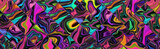 Fototapeta Łazienka - Colorful Psychedelic Tiled Background (3DIllustration)