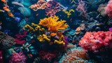 Fototapeta Fototapety do akwarium - The vibrant hues of coral reefs now drained and rep by a drab monochromatic palette.