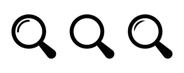 Leinwandbilder - search icon button - magnifying glass loupe sign symbol, magnifier icon. web vector icon