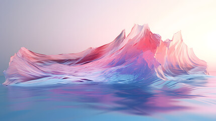 Digital technology transparent colorful water abstract graphics poster web page PPT background with generative