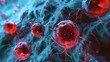 3D enlarged image of cancer cells